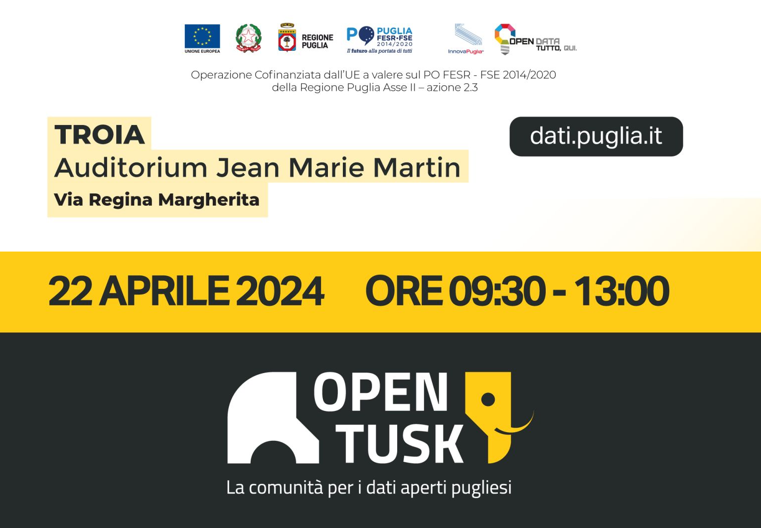Locandina evento Opentusk Troia